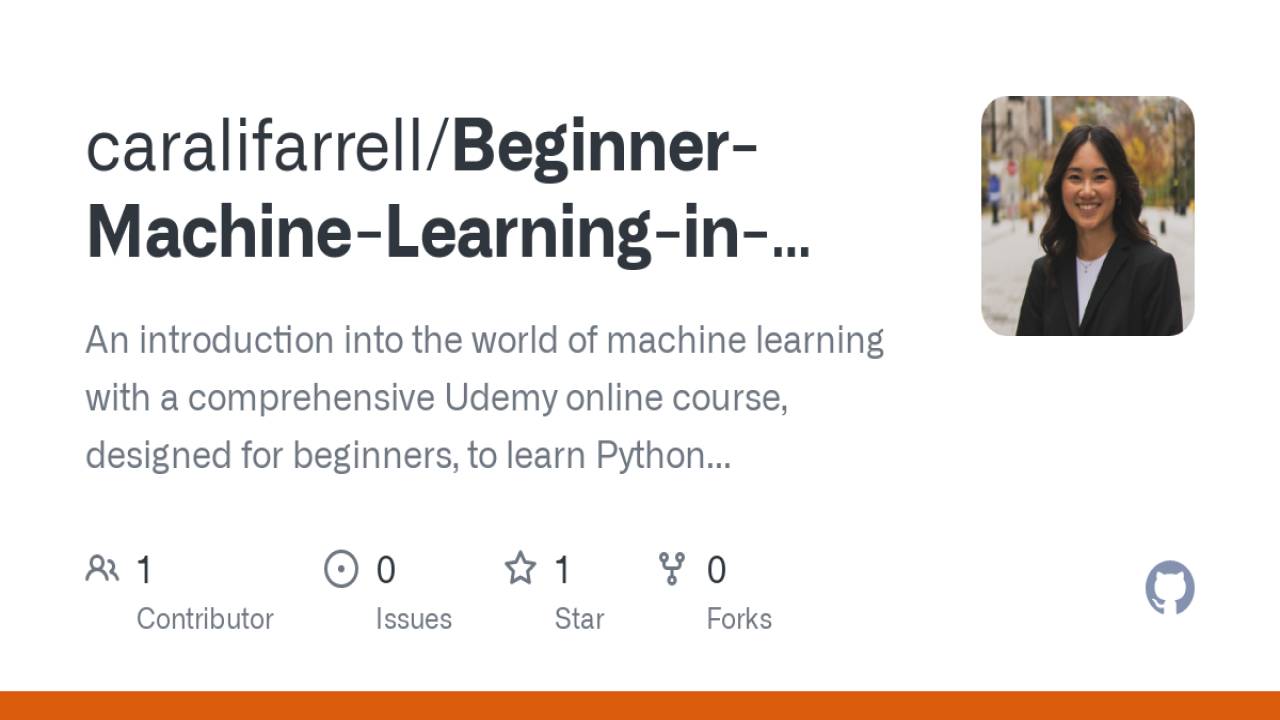 Udemy - Beginner Machine Learning in Python + ChatGPT Bonus [2023]